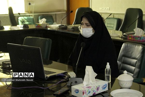نشست ویدیو کنفراس مسئولان مناطق و نواحی سازمان دانش‌آموزی خوزستان