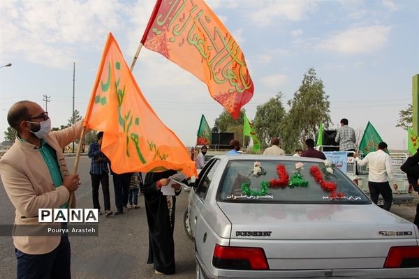 آماده سازی خودرو ها برای کاروان شادی خودرویی و موتوری خانوادگی درشهرستان خوسف