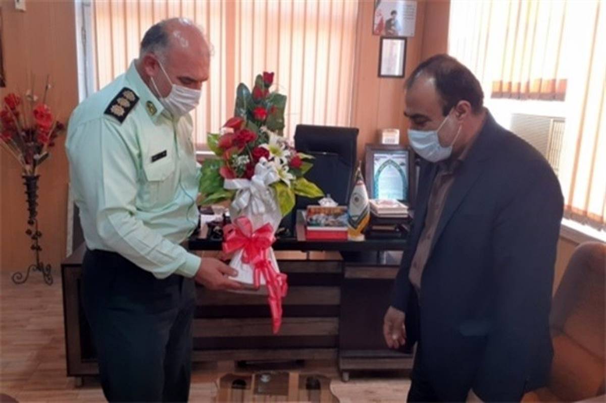 دیدار مدیر آموزش و پرورش شهرستان دشتستان با فرمانده نیروی انتظامی