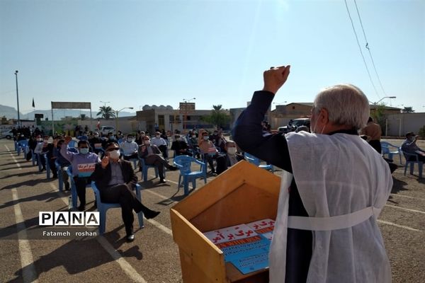 مراسم نمادین و تجمعی ۱۳ آبان در دبیرستان حضرت امام خمینی (ره) شهرستان امیدیه