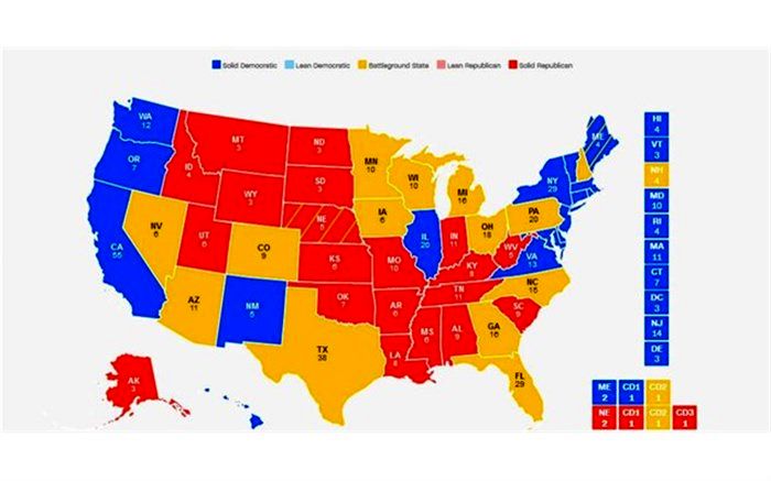 پیش‌بینی سی‌ان‌ان درباره رقابت بایدن و ترامپ