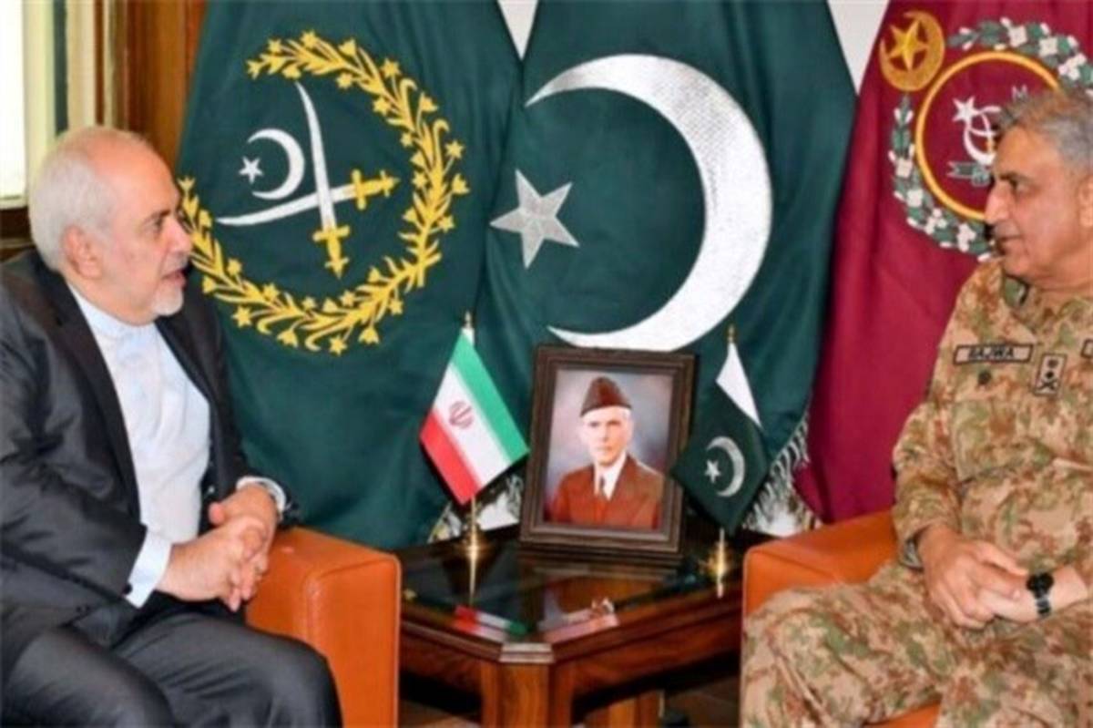 دیدار و گفت‌وگوی ظریف با فرمانده ارتش پاکستان