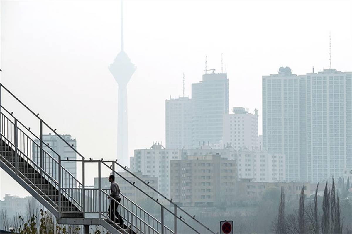 آلودگی هوای مناطق پرتردد تهران طی امروز