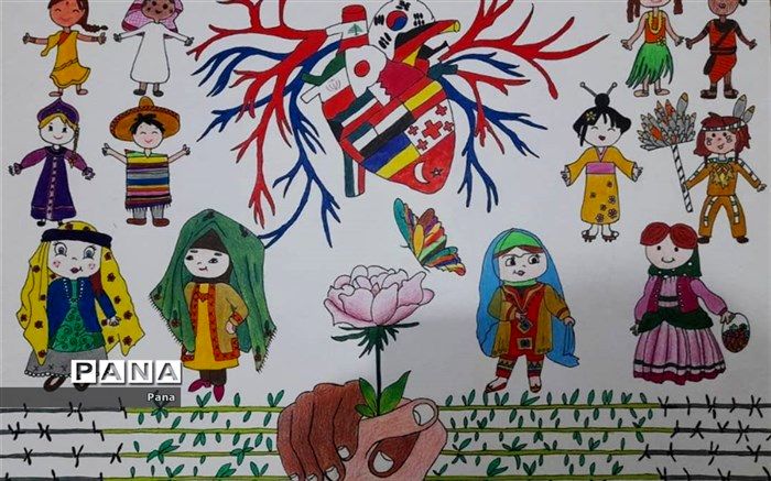 نقاشی صلح‌آمیز دانش‌آموز گلوگاهی به ژاپن راه یافت