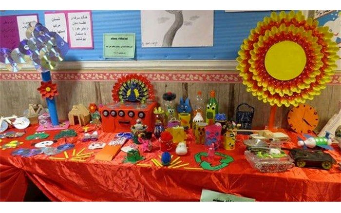 برگزاری نمایشگاه دستاوردهای بازیافتی در مدارس ابتدایی ملارد