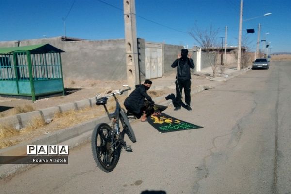 فضاسازی  روستای معصوم آباد شهرستان خوسف به مناسبت ایام فاطمیه وشهادت سرداردلها