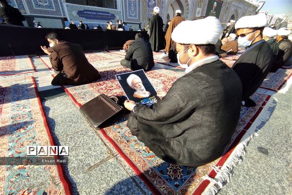 تشییع پیکرمرحوم آیت الله محمد تقی مصباح یزدی در حرم مطهر حضرت امام رضا (ع)