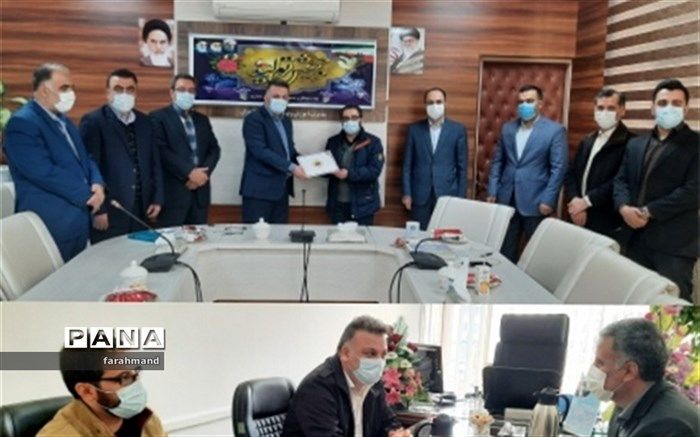 دیدار و تجلیل حنیف نیا  از مدیر هسته گزینش شهر تهران