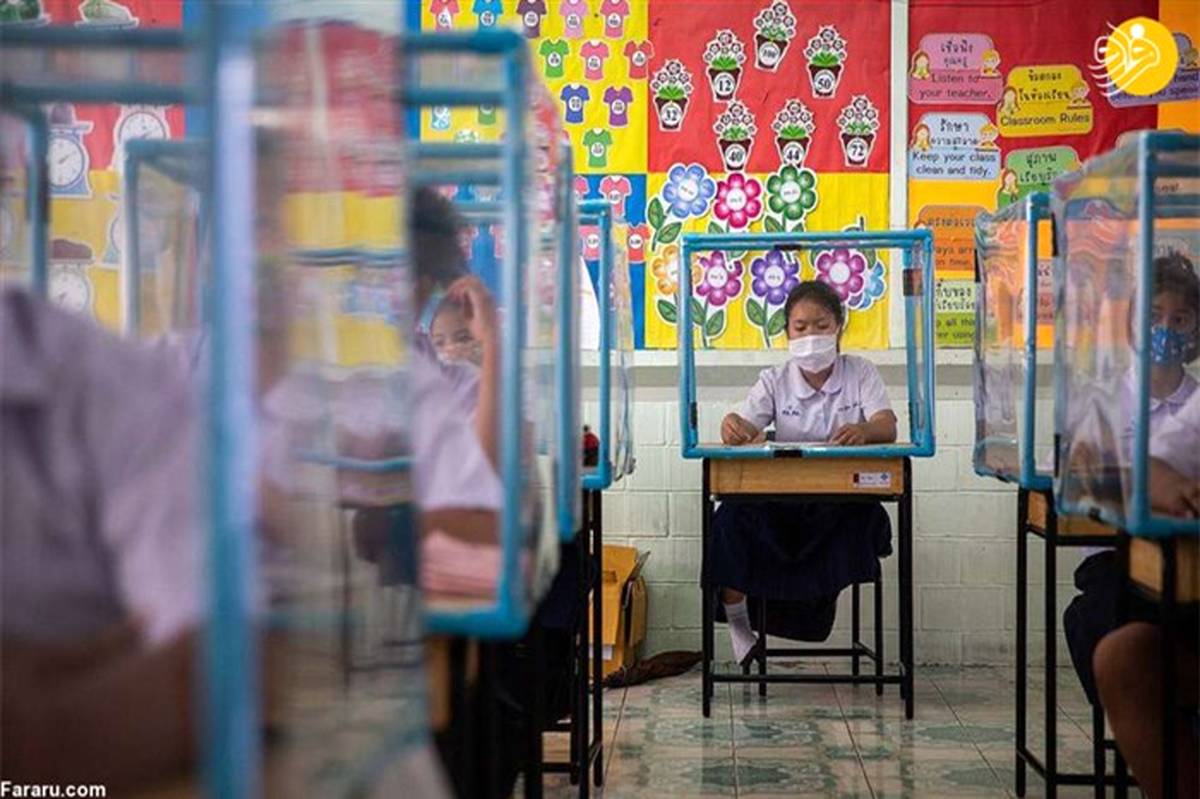 بازگشایی مدارس در تایلند؛ دانش آموزان در سلول انفرادی! + تصاویر