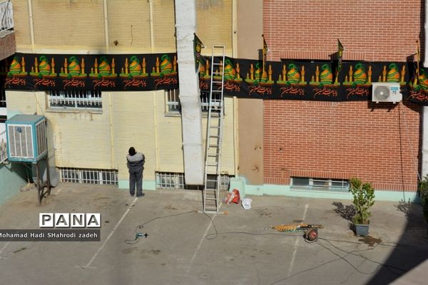 آماده سازی و اقامه سوگواری دهه اول محرم به میزبانی هیات فرهنگیان ناحیه یک  خراسان رضوی