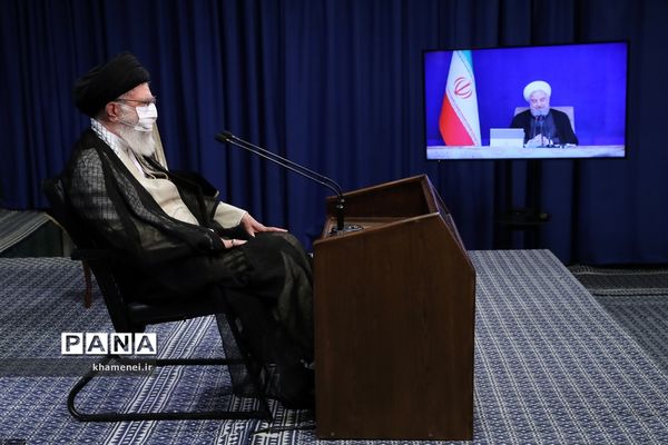 سخنرانی رهبر انقلاب در ارتباط تصویری با جلسه هیات دولت