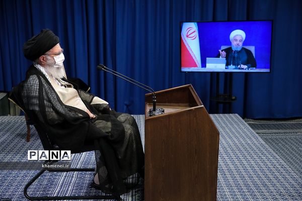 سخنرانی رهبر انقلاب در ارتباط تصویری با جلسه هیات دولت