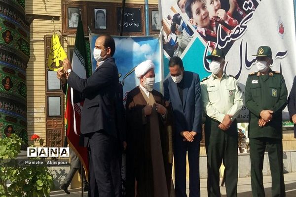 آیین بازگشایی مدارس در هنرستان  دخترانه محمودیه بجنورد