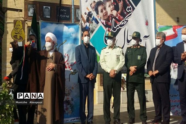 آیین بازگشایی مدارس در هنرستان  دخترانه محمودیه بجنورد