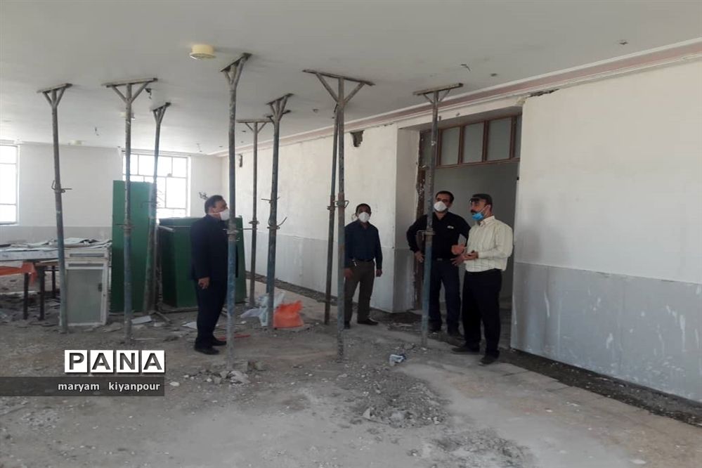 بازدید مسئولان آموزش و پرورش  از روند احداث و مقاوم‌سازی مدارس مسجدسلیمان