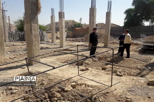 بازدید مسئولان آموزش و پرورش  از روند احداث و مقاوم‌سازی مدارس مسجدسلیمان