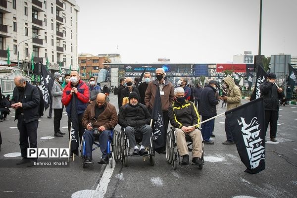 اجتماع بزرگ عزاداران فاطمی در میدان هفت تیر تهران