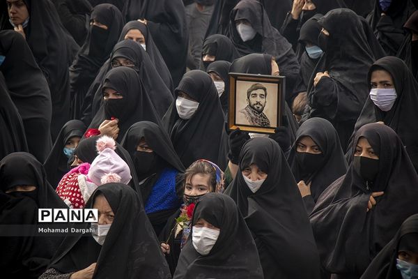 تشییع و تدفین شهید گمنام در روز شهادت حضرت فاطمه (س) در قم
