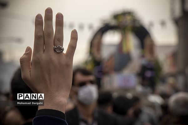 تشییع و تدفین شهید گمنام در روز شهادت حضرت فاطمه (س) در قم