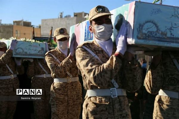 مراسم تشییع و تدفین 2 شهید گمنام دربوستان آیت ا...بهجت بیرجند