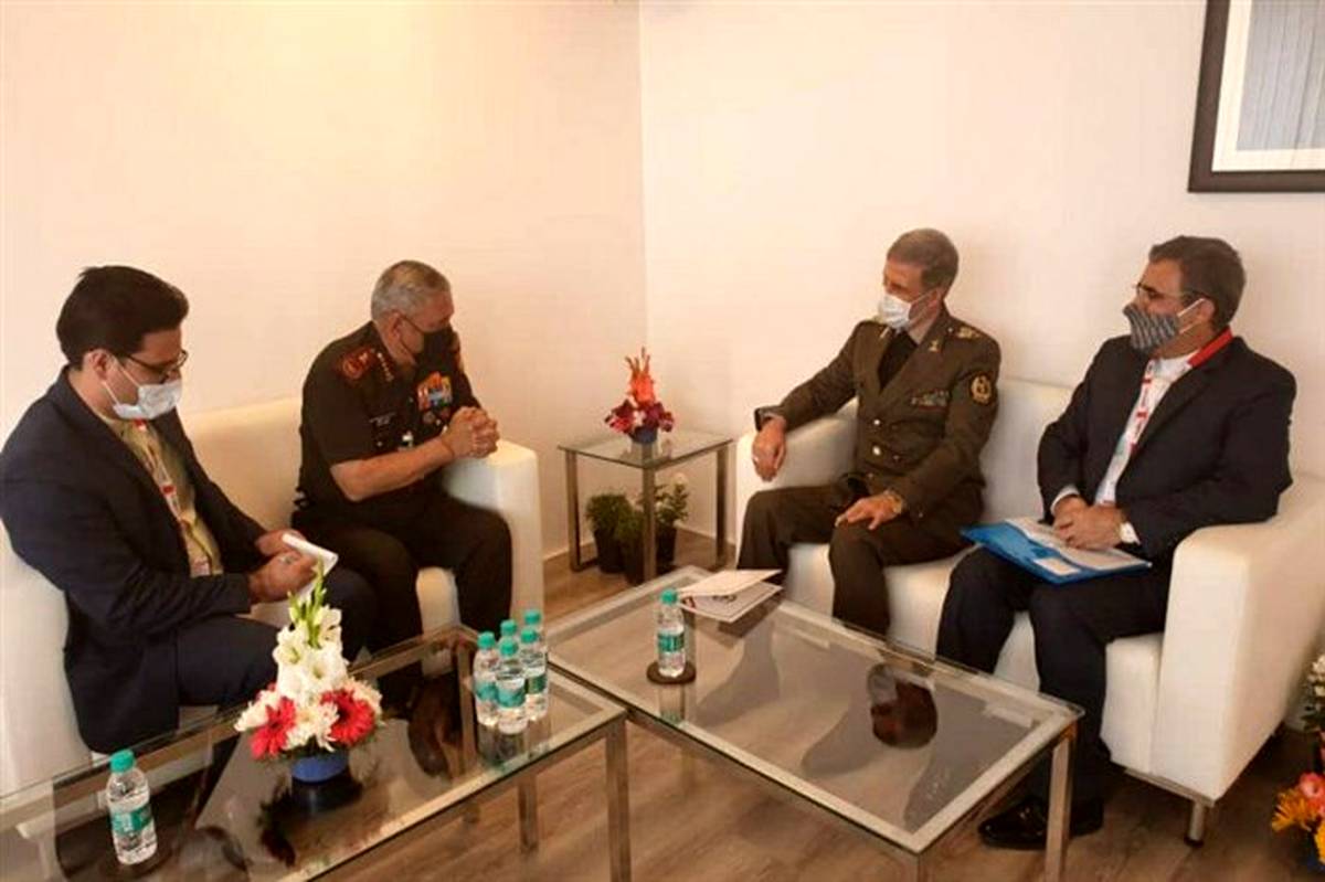 وزیر دفاع ایران با رییس ستاد کل نیروهای مسلح هند دیدار کرد