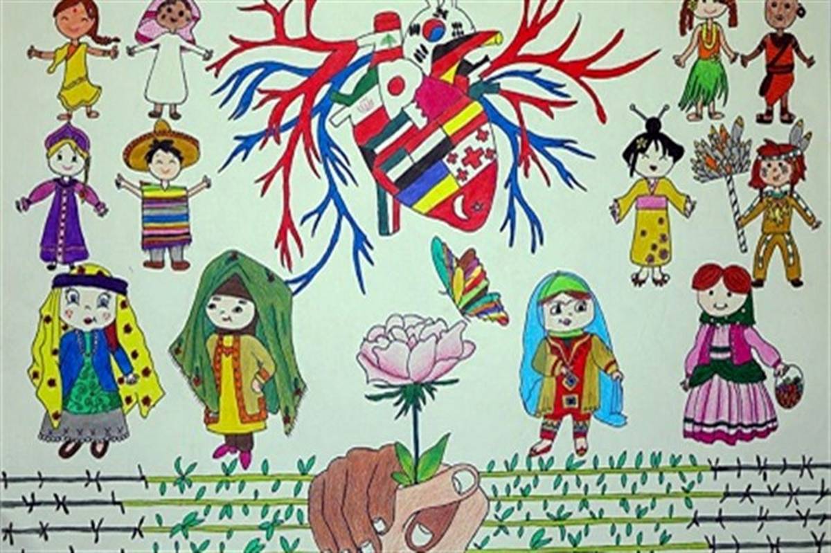 نقاشی صلح‌آمیز دانش‌آموز گلوگاهی در جهان اول شد