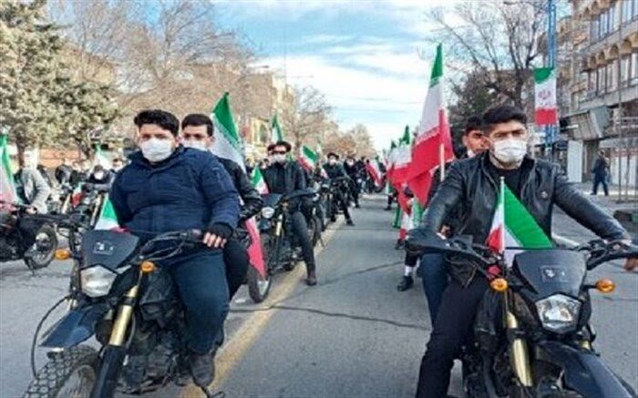 برگزاری راهپیمایی خوردرویی و موتوری در سالروز 22بهمن در  فلاورجان اصفهان