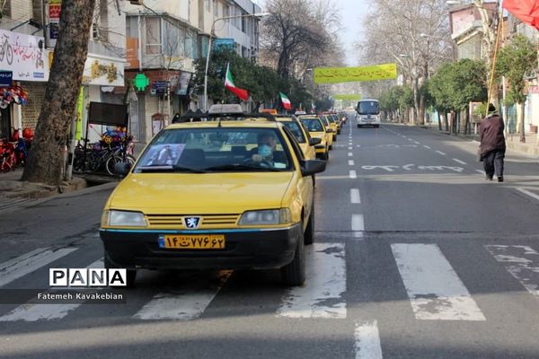 راهپیمایی خودرویی ۲۲ بهمن در ساری