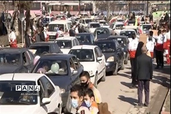 حضور تشکیلات  پیشتازان شهرستان  بجنورد در رژه خودرویی 22 بهمن