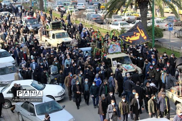 تشییع پیکر شهید مصطفی نوروزی در ساری