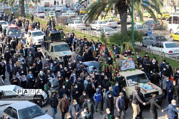 تشییع پیکر شهید مصطفی نوروزی در ساری