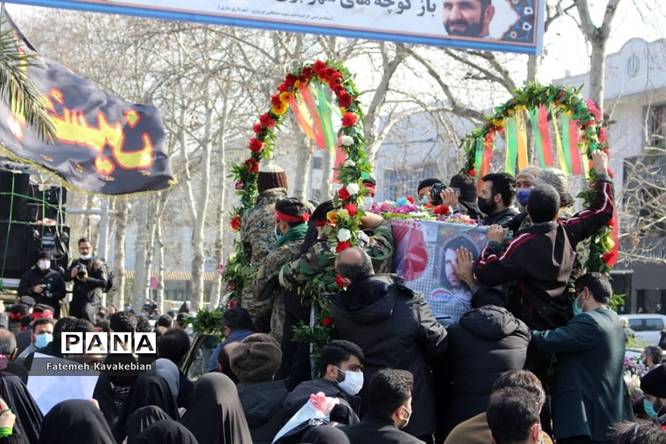 تشییع پیکر شهید مصطفی نوروزی در ساری