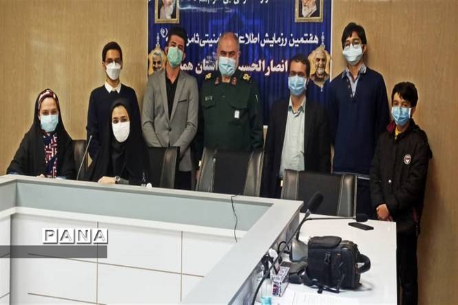 دیدار اعضای مجلس دانشآموزی و رئیس سازمان دانشآموزی استان با فرمانده سپاه انصارالحسین (ع) استان همدان