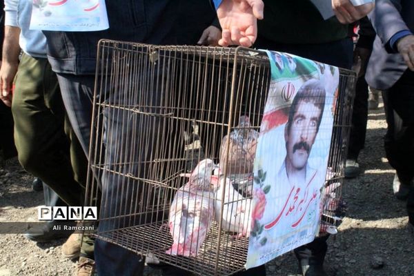 مراسم تشییع پیکر شهید علی اکبر محمدی در قائمشهر