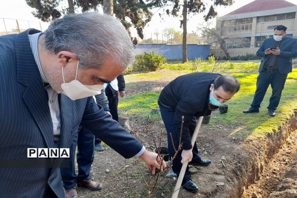مراسم کاشت 66 درخت به یاد 66 شهید هنرستان ماندگار ایثار شریعتی منطقه 16
