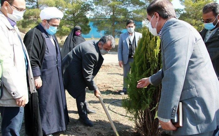 کاشت 1 هزار اصله نهال در اردوگاه دانش آموزی شهید بابایی قزوین