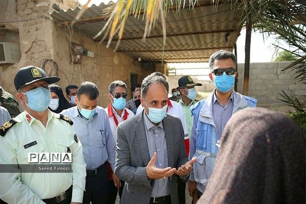 بازدید معاون سیاسی، امنیتی و اجتماعی استاندار بوشهر از مناطق زلزله  گناوه