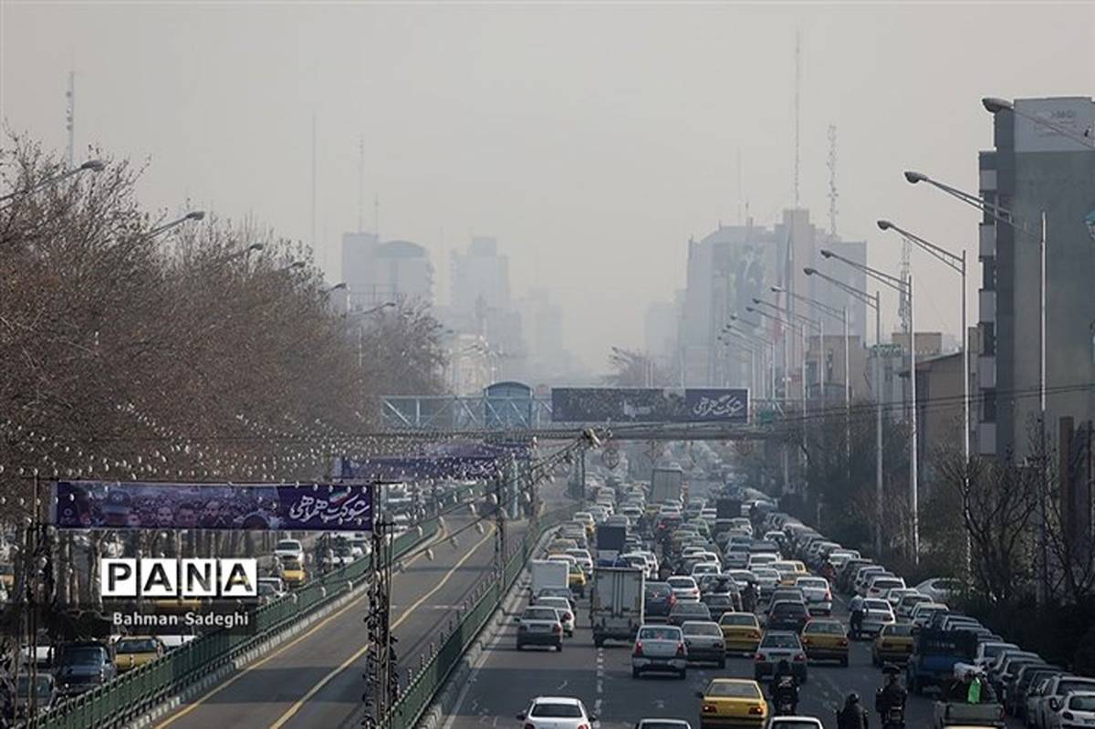 کاهش کیفیت هوا در مناطق پرتردد تهران