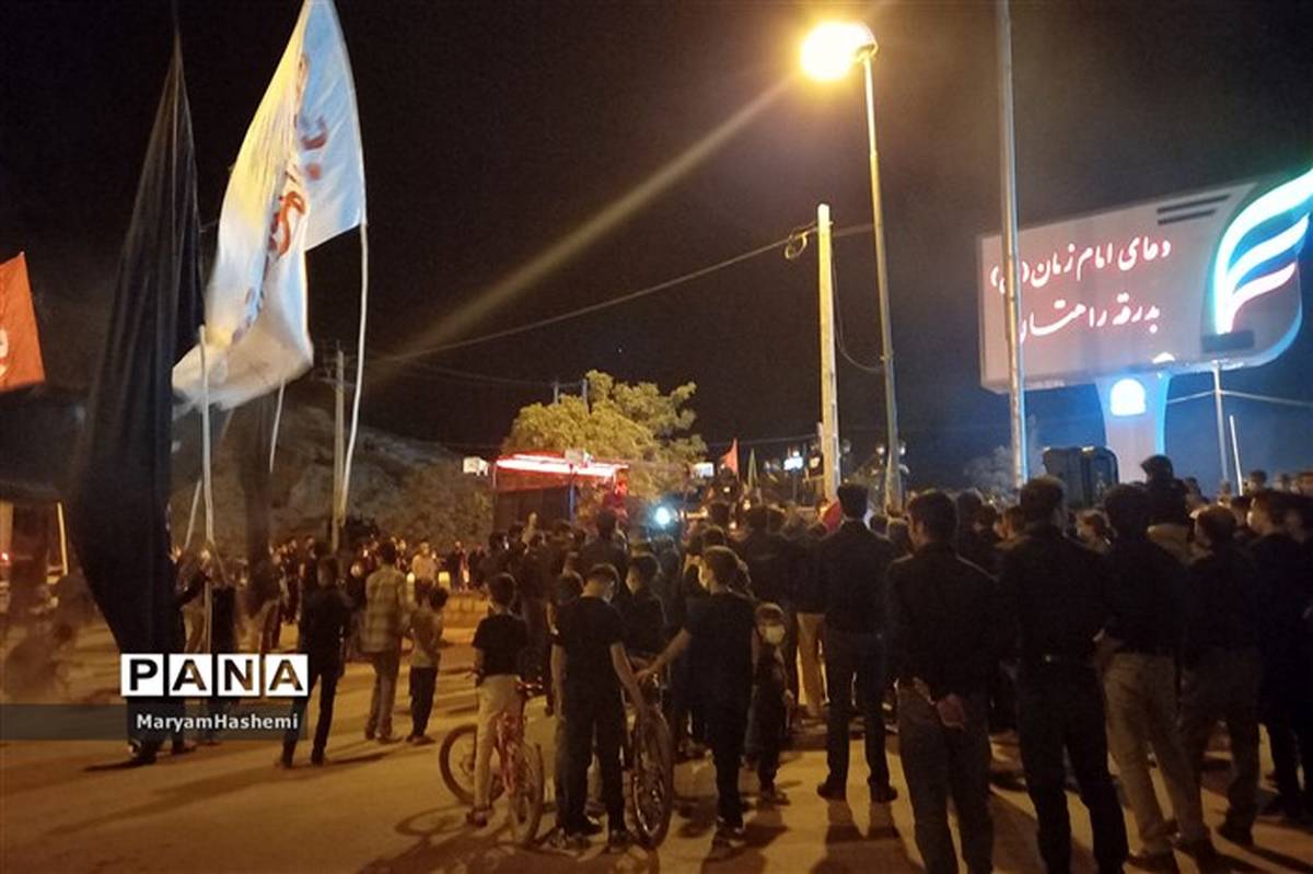 اهتزاز پرچم محرم در شهرستان بن