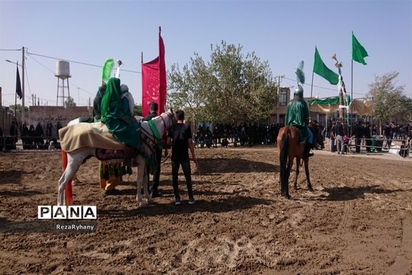 مراسم عزاداری و تعزیه  برای اسیران کربلا در روستای فرح آباد کاشمر