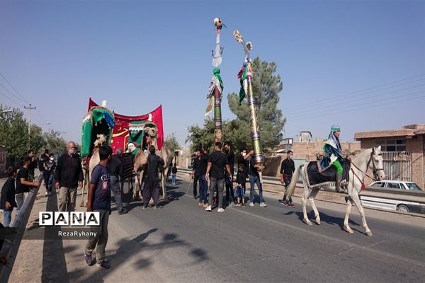 مراسم عزاداری و تعزیه  برای اسیران کربلا در روستای فرح آباد کاشمر