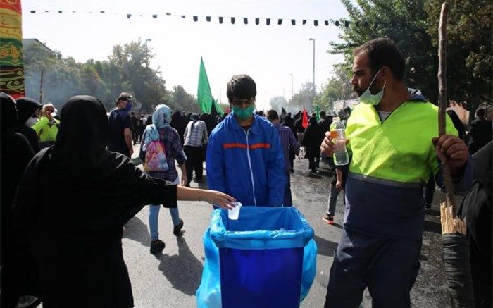 حضور بیش از ۵۰۰ نیروی خدمات شهری تهران در مسیر پیاده‌روی اربعین