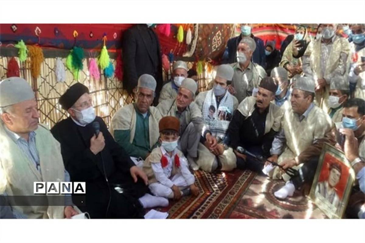 رئیس‌جمهور در سیاه چادر با معتمدین و بزرگان عشایر بویراحمد دیدار کرد+تصاویر