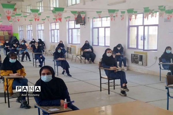 برگزاری امتحانات نهایی پایه نهم و دوازدهم دبیرستان پروین اعتصامی شهرستان بوشهر