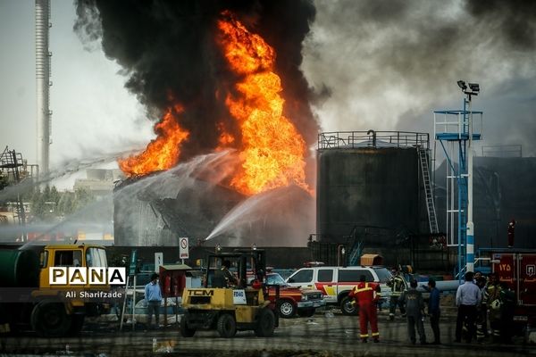 آتش‌سوزی در پالایشگاه نفت تهران