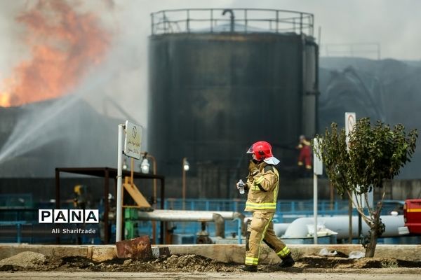 آتش‌سوزی در پالایشگاه نفت تهران