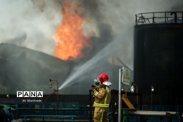 آتش‌سوزی در پالایشگاه نفت تهران