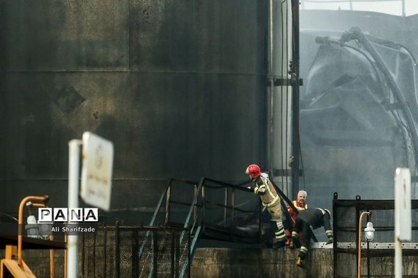 آتش‌سوزی در پالایشگاه نفت تهران