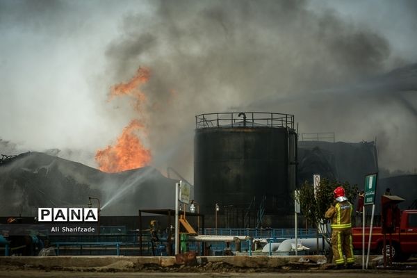 آتش‌سوزی در پالایشگاه نفت تهران