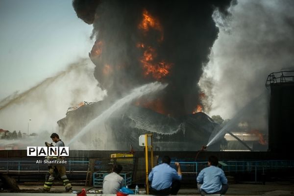 آتش‌سوزی در پالایشگاه نفت تهران